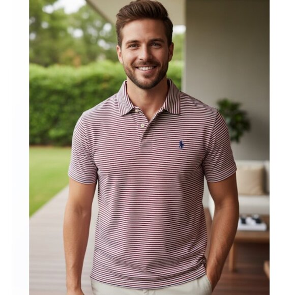 Ralph Lauren Golf Polo Red White Lightweight Pull Over Shirt Mens SIZE XXL - Picture 1 of 5